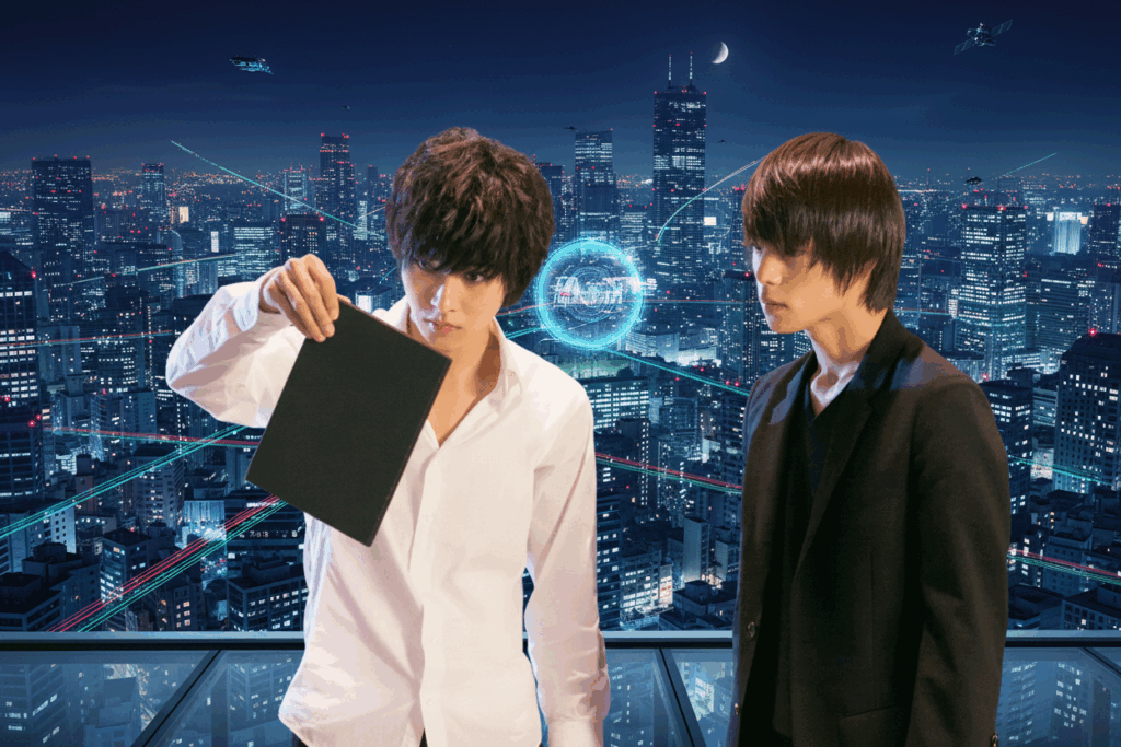 Kento Yamazaki e Masataka Kubota como L e Light no dorama de Death Note (2015) Em contrapartida, o dorama live-action de Death Note
