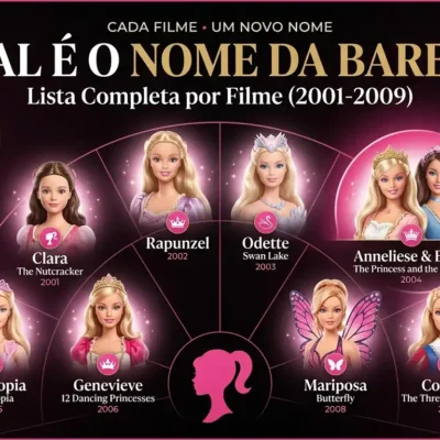 qual é o nome da barbie em cada filme