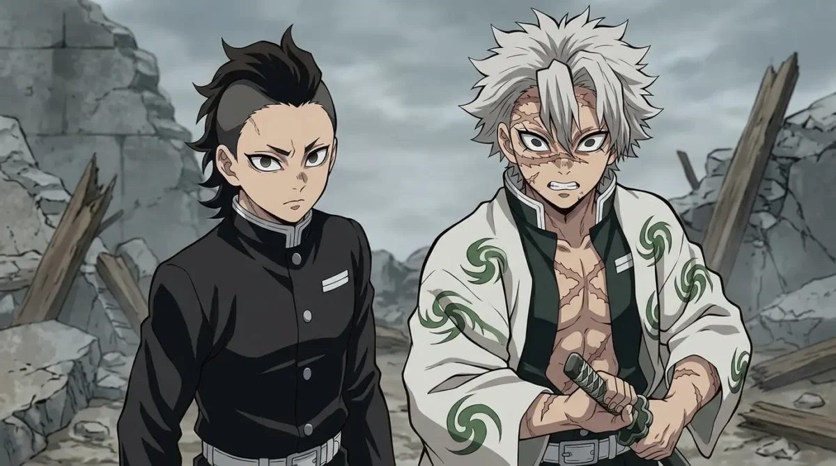 Genya Shinazugawa e Sanemi Shinazugawa lado a lado em Demon Slayer