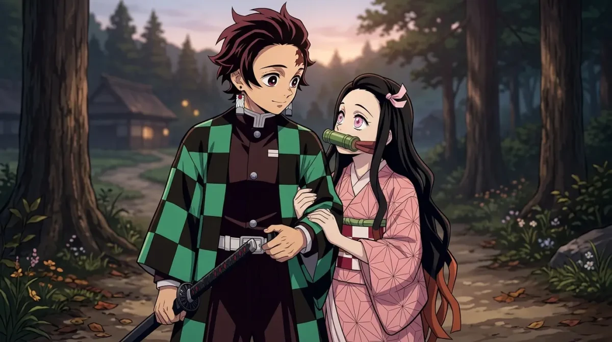 Nezuko Kamado: Tudo sobre a Oni que Protege Humanos de Demon Slayer 7 Nezuko e Tanjiro Kamado juntos mostrando laço fraternal em Demon Slayer
