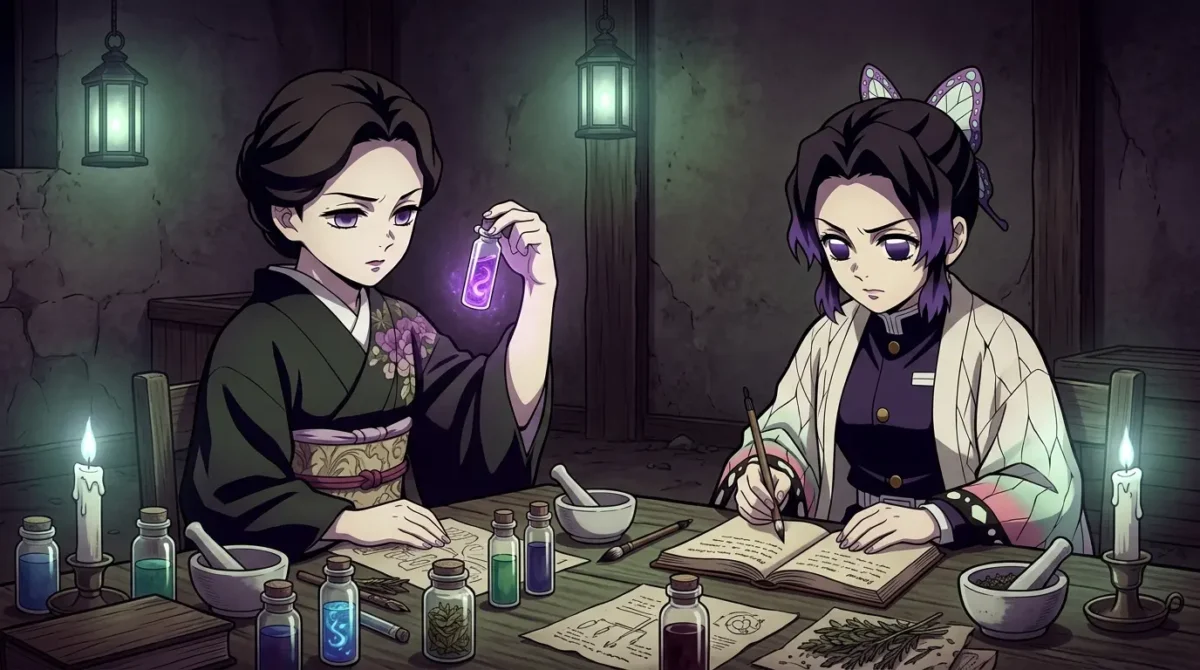 Shinobu Kocho: Tudo sobre a Hashira do Inseto de Demon Slayer 4 Shinobu Kocho e Tamayo desenvolvendo droga contra Muzan em Demon Slayer